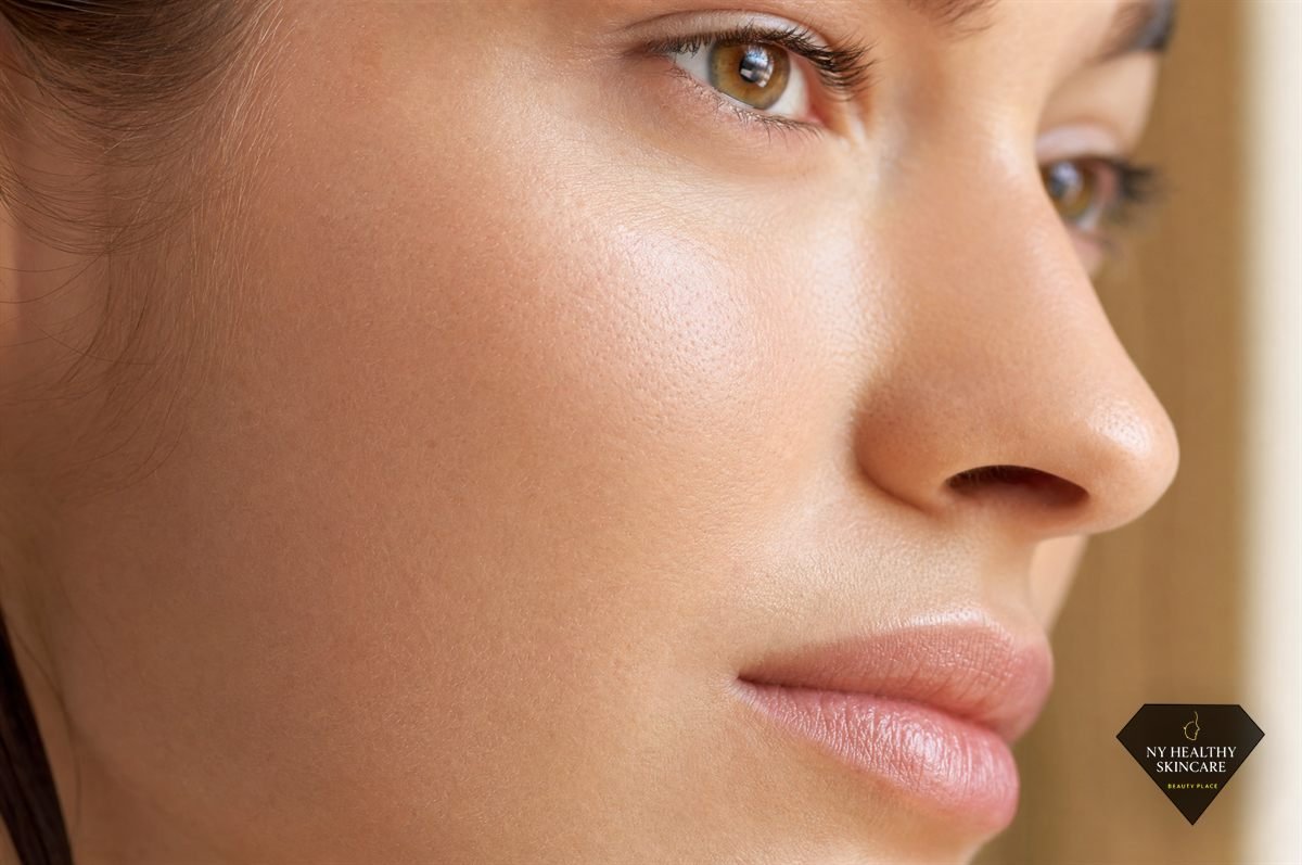 Clear refined skin with visibly emptier pores after a series of deep pore cleansing facials